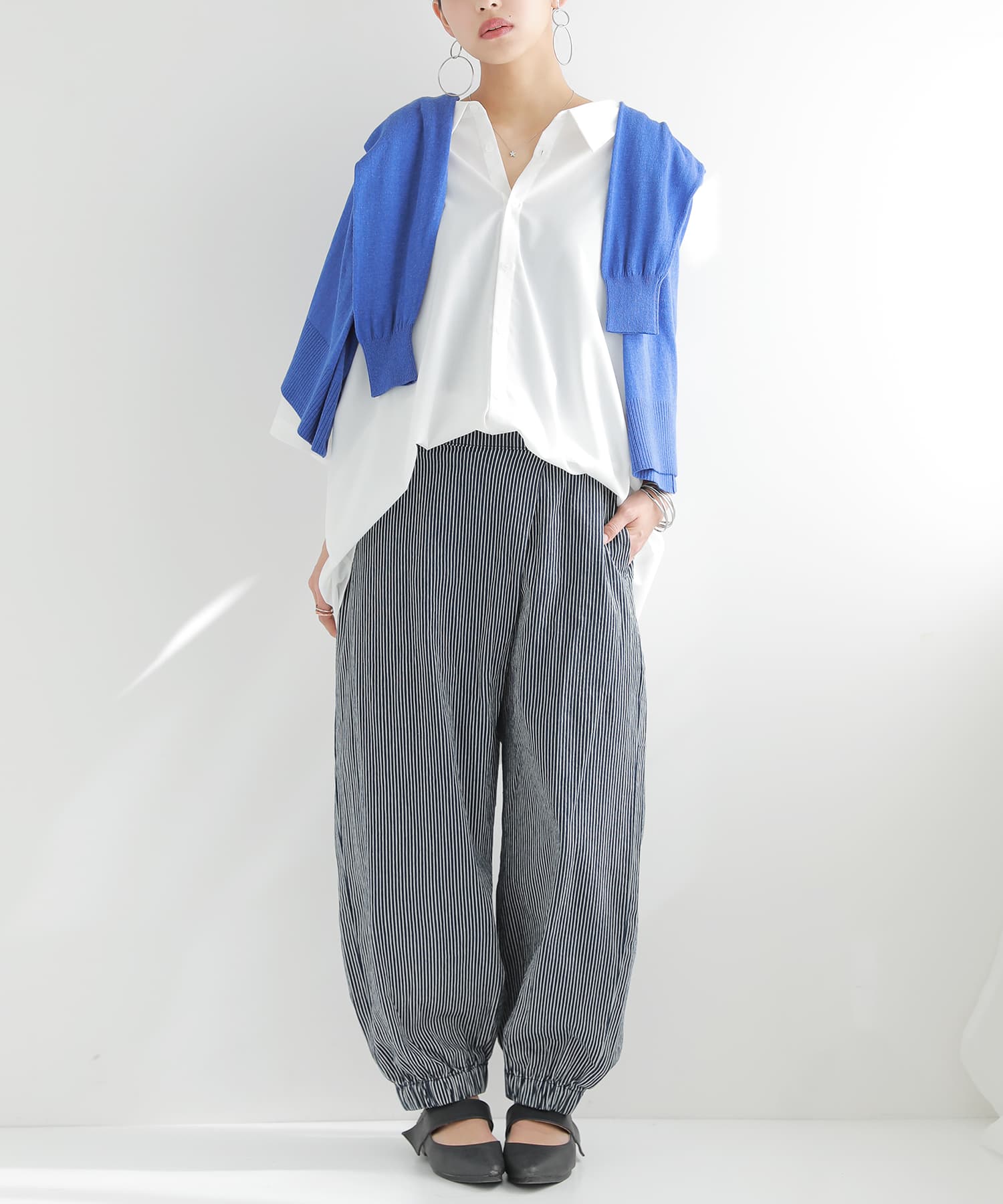 オシャレウォーカー osharewalker 『ヒッコリーサルエルパンツ