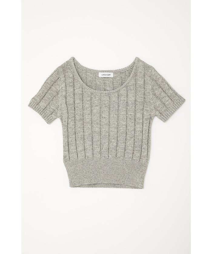 LAGUA GEM RIB KNIT ショートパンツ　ラグアジェム LAGUA GEM | RIB KNIT ショートパンツ (ショートパンツ ) |SHEL