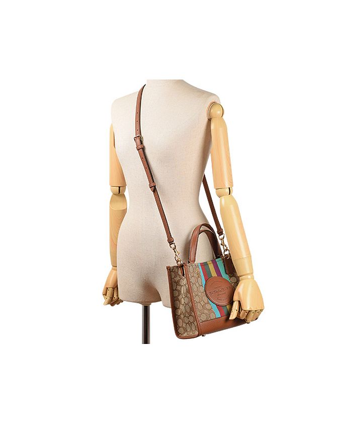 Coach コーチ DEMPSEY TOTE 22 IN SIGNATURE JACQUARD WITH STRIPE AND ...