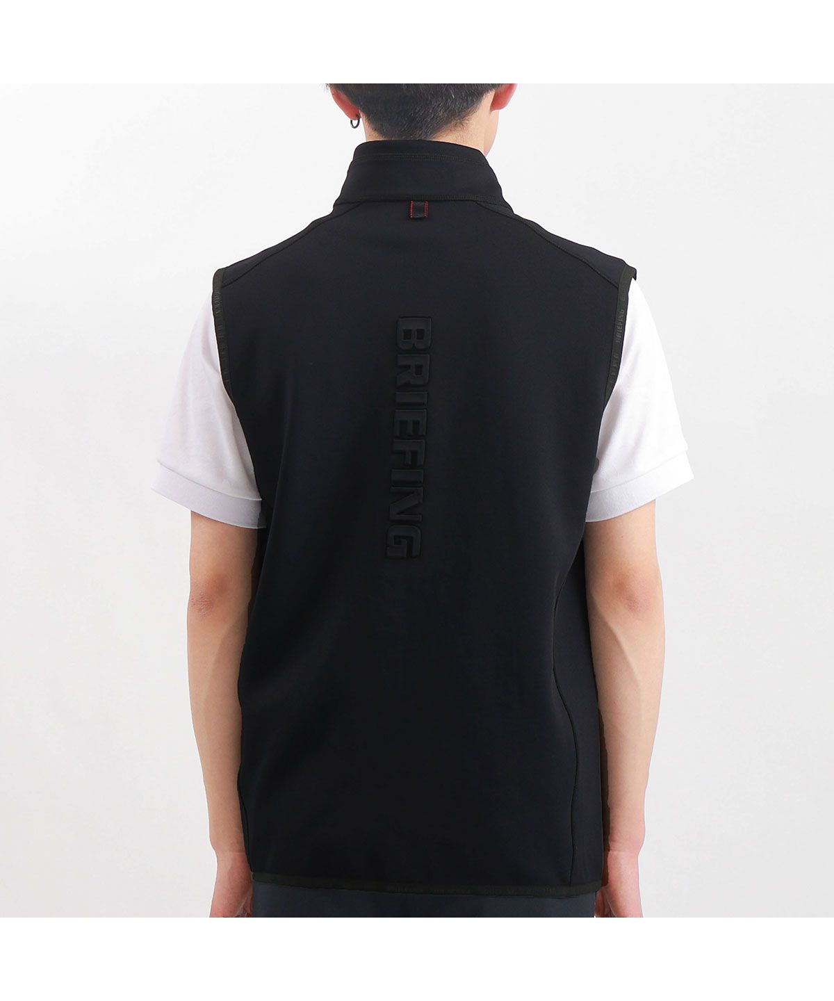 BRIEFING Golf Wear (Tops) Men's Size XL Black 3D Logo Vest