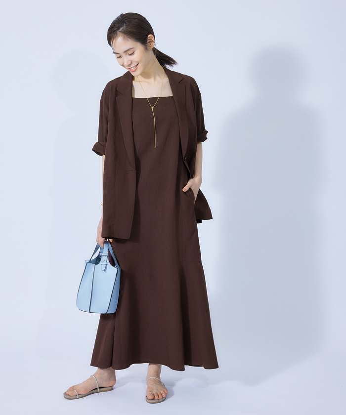 セール 50%OFF】レーヨンリネンフレアーキャミソールドレス