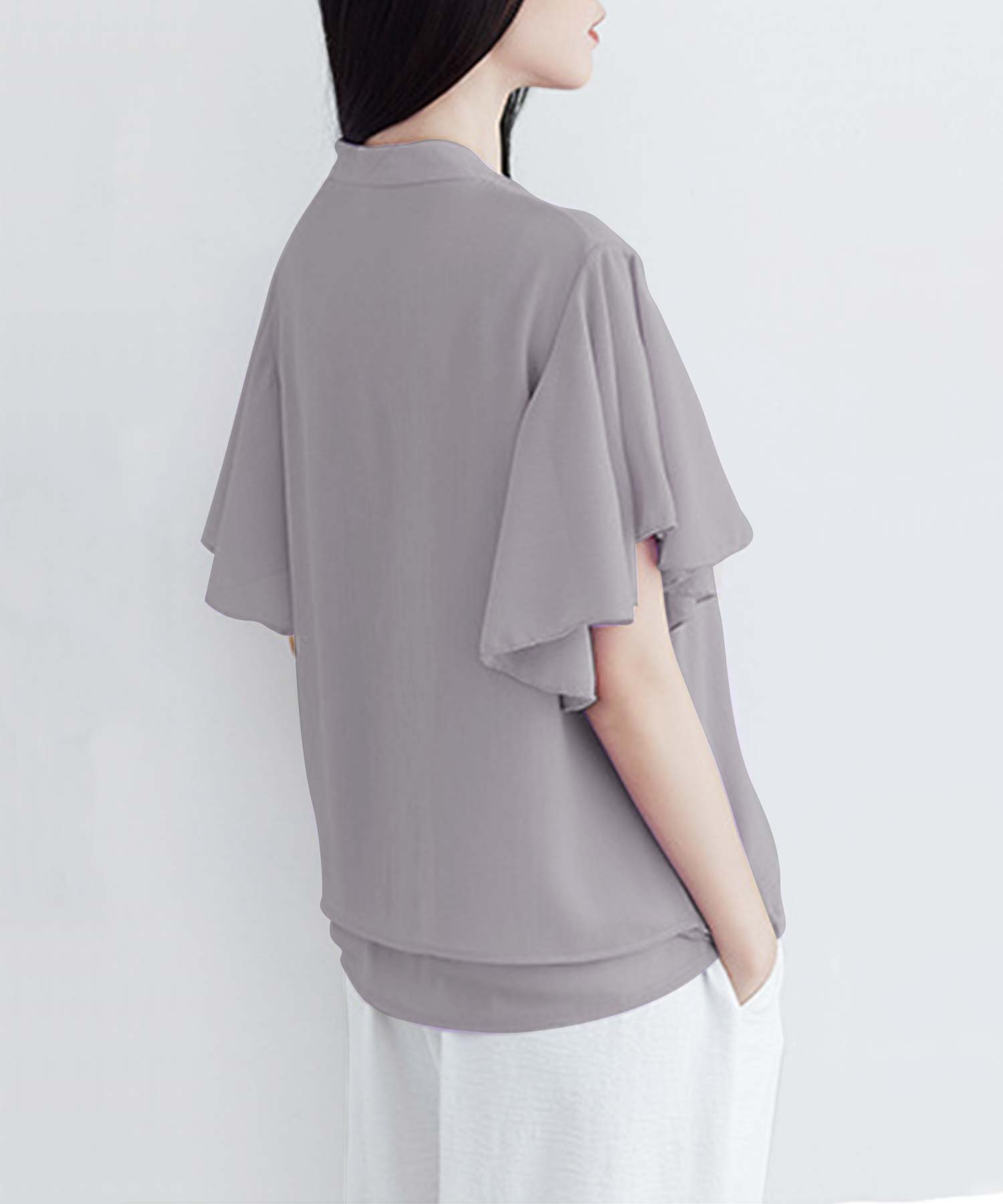 シフォンスリーブブラウス
