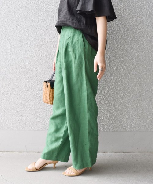 手洗い可能〉フレンチリネンタックパンツ◇(504569365) | シップス ウィメン(SHIPS WOMEN) - d fashion 手洗い可能〉フレンチリネンタックパンツ◇(504569365) | シップス ウィメン(SHIPS WOMEN) - d fashion