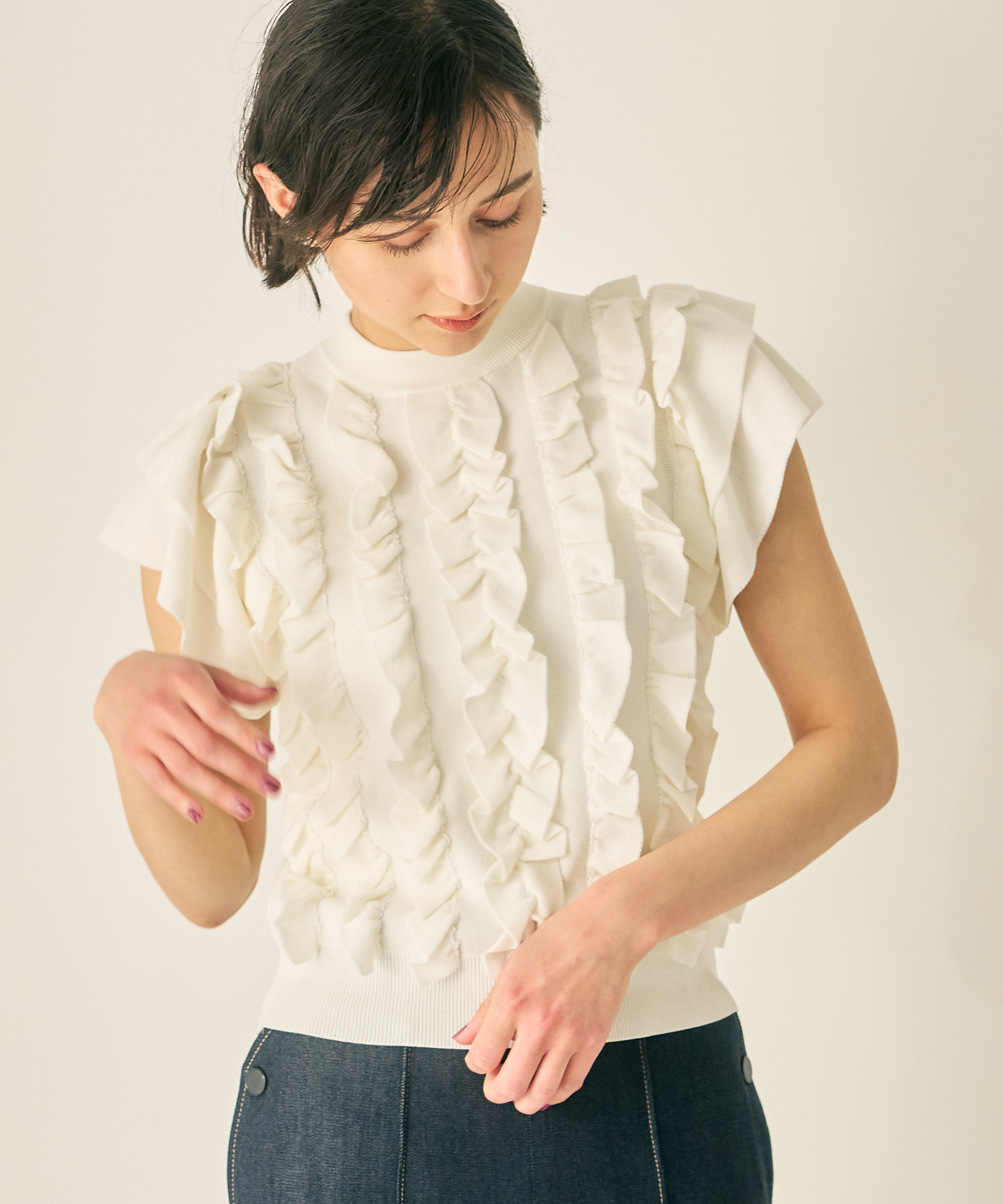 セール 40%OFF】フリルプルオーバー(504610308) | アナイ(ANAYI) - d
