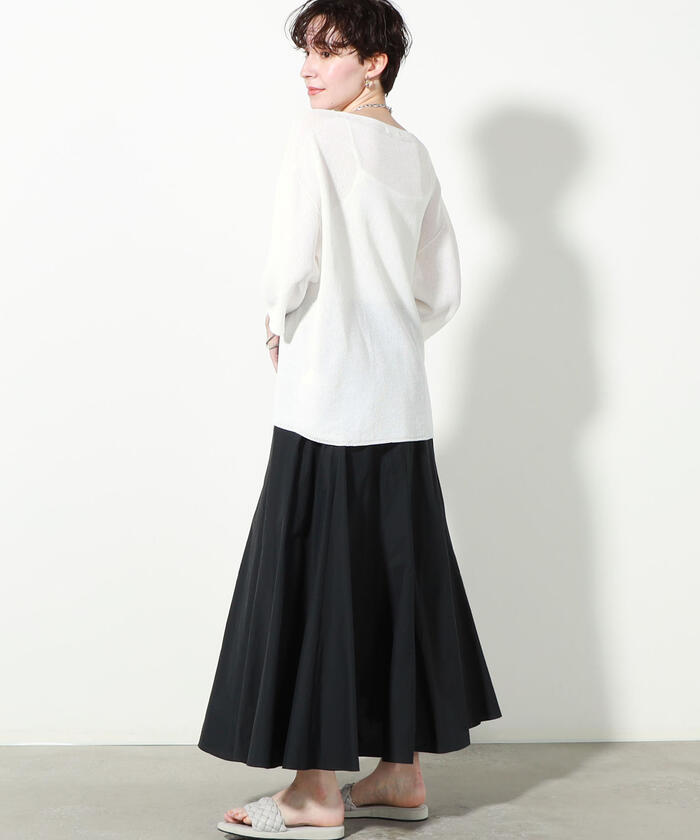セール 20%OFF】綿ナイロンマチ入りマキシスカート(504631527
