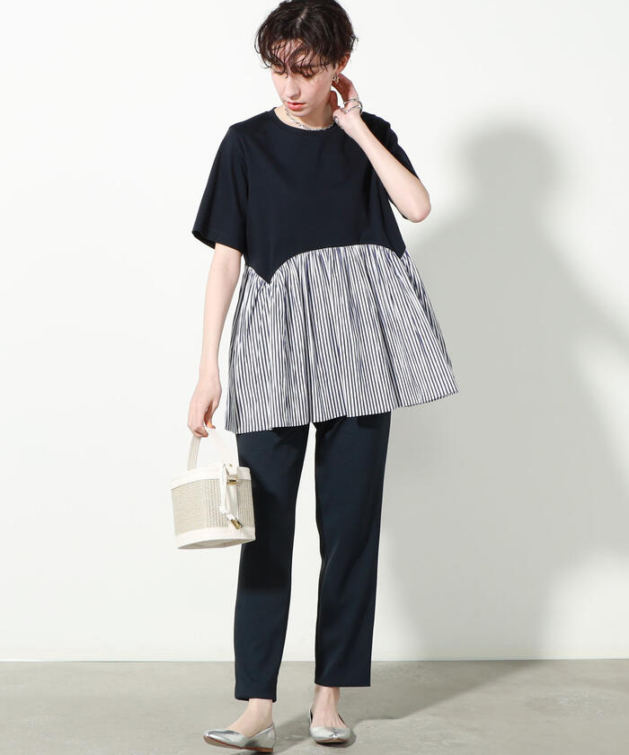 NOLLEY‘S レース切替プルオーバーカットソー　ブラック　新品未着用　M 袖レース切替ロングカットプルオーバー | outlet | axes femme