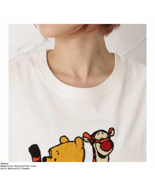 クーポン Disney プー ティガー サガラ刺繍tシャツ 22 7603 マックハウス レディース Mac House Women D Fashion