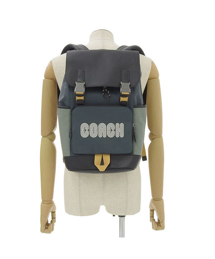 Coach コーチ TRACK BACKPACK IN COLORBLOCK WITH COACH PATCH 