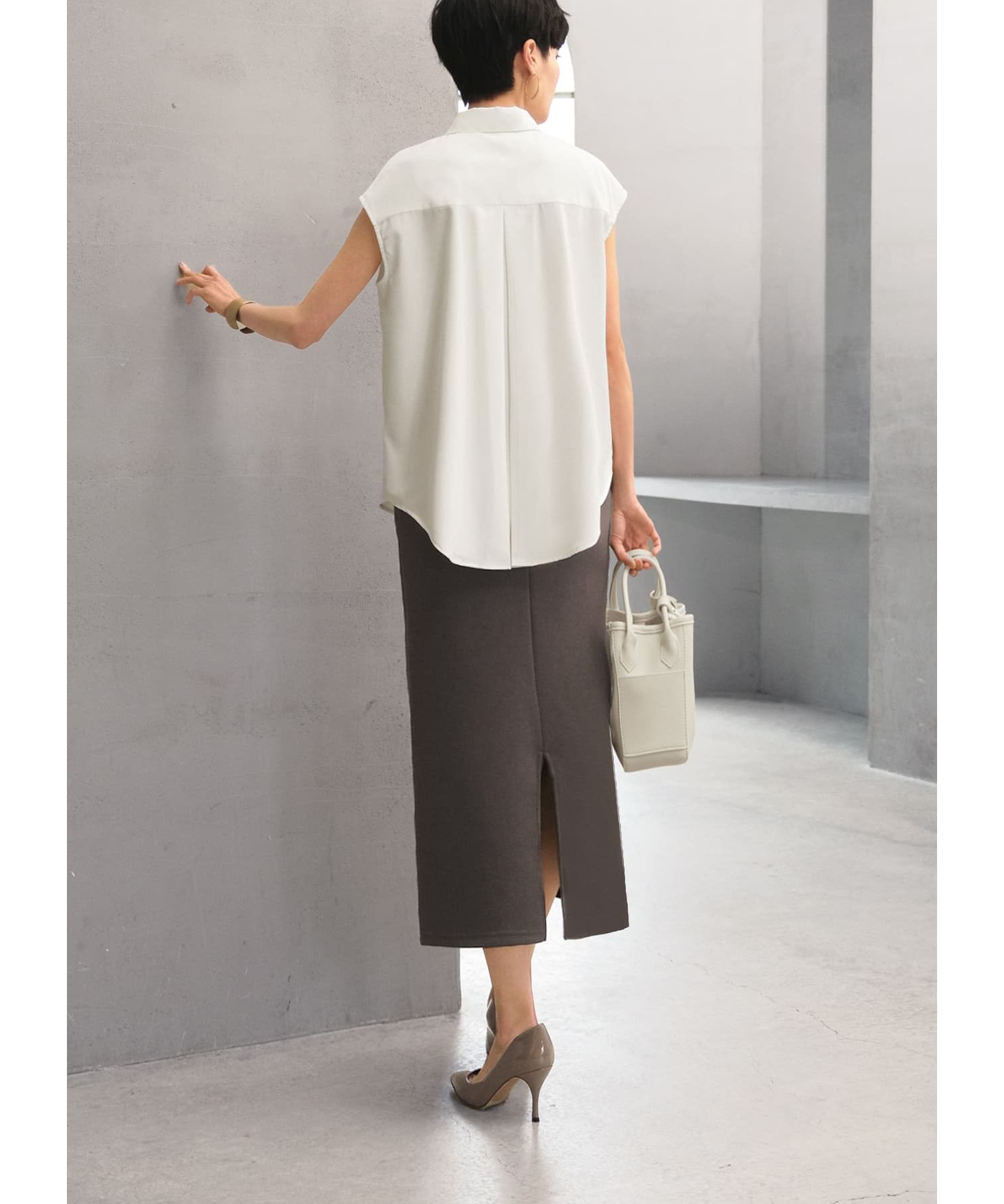 【BALENCIAGA】ストレッチカディペンシルスカート ポンチ タイトスカート ミニスカート 膝丈 スカート ショート