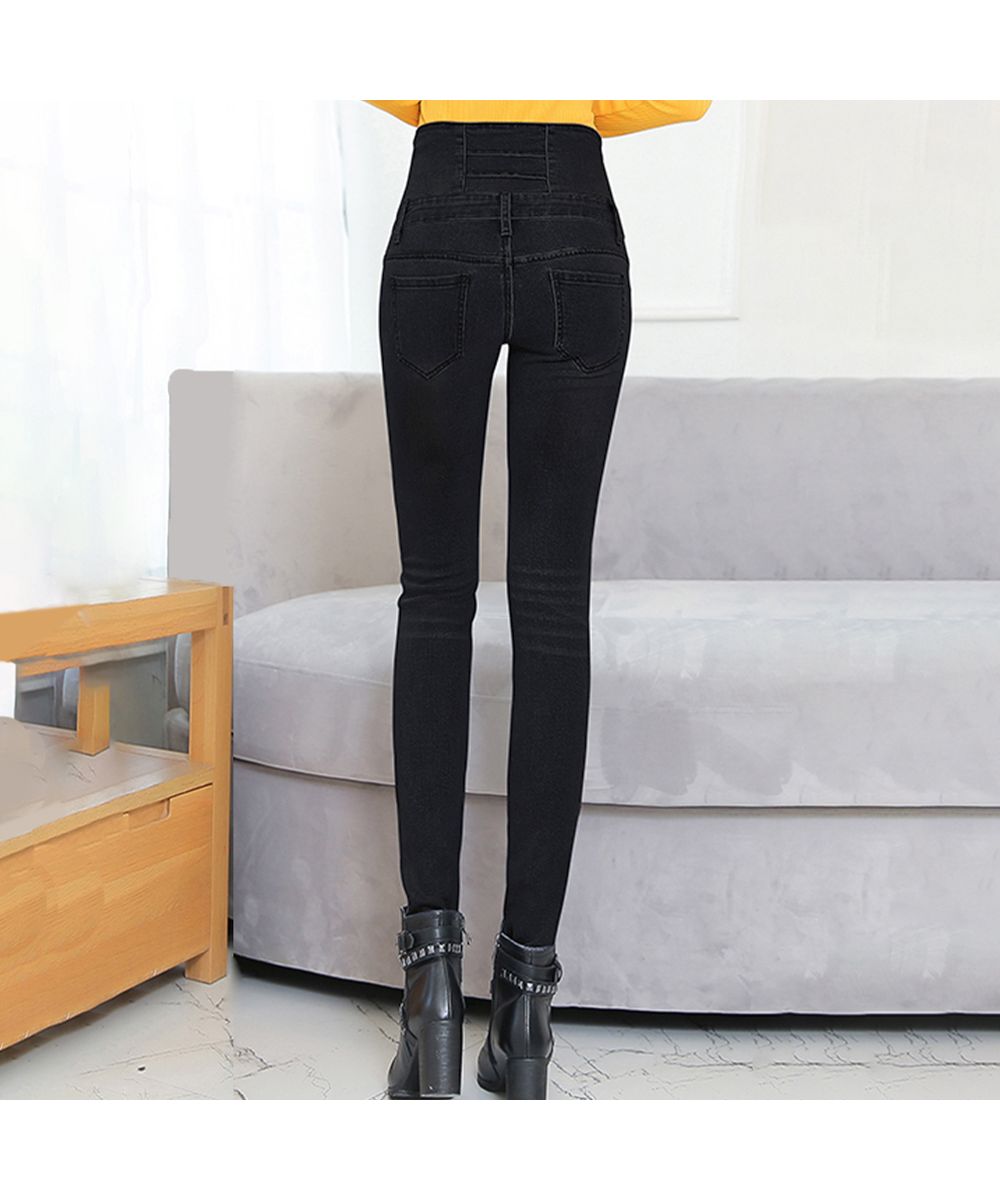 クーポン】【セール 30%OFF】ハイウエスト デニムスキニーパンツ
