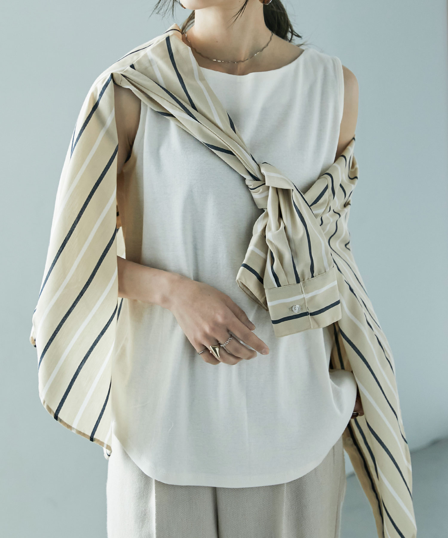 タンクトップ ノースリーブ 「MONN.:.(モン)」MONN/ボートネックタンク レディース メンズ Fashion Letter [M-4L] 一番使えるボートネックタンクトップ