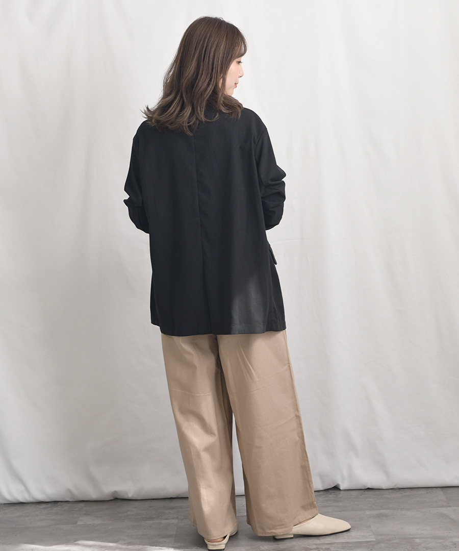 セール】Cotton linen wide pants 22021 コットンリネンワイドパンツ