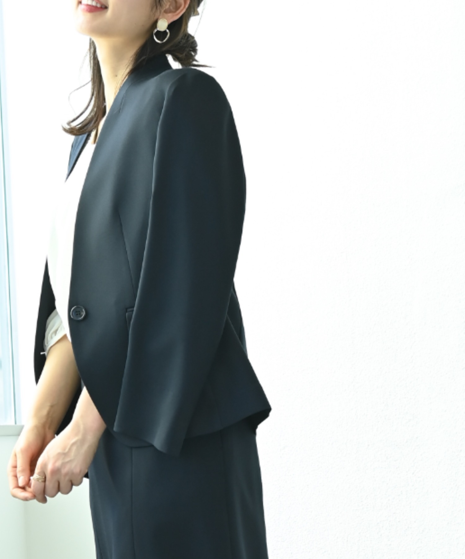 INTERPLANET パンツスーツ 黒 - スーツ・フォーマル・ドレス