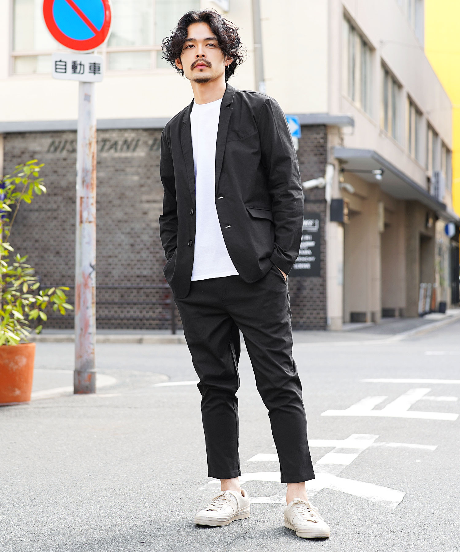 ジギーズショップ JIGGYS SHOP 綿麻ストレッチテーラード ジギーズショップ JIGGYS SHOP 綿麻ストレッチテーラード