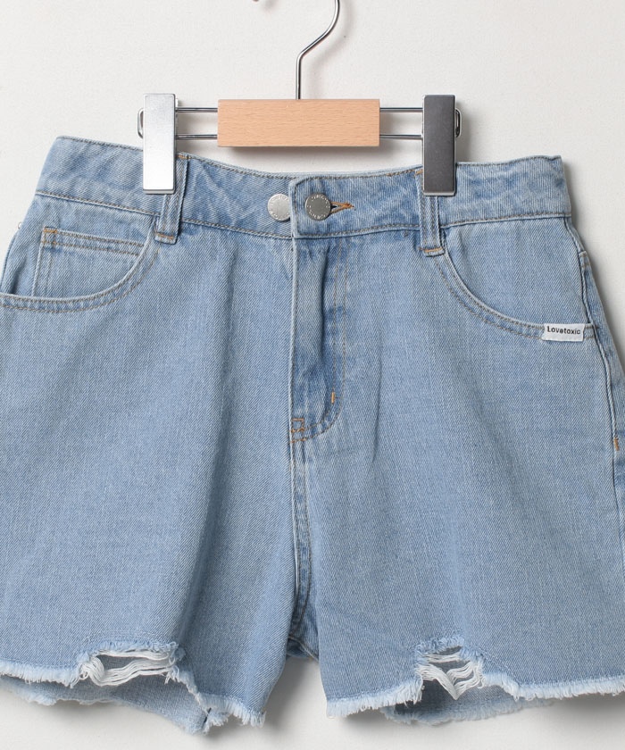 セール】ダメージデニムショートパンツ(504643293 セール】ダメージデニムショートパンツ(504643293