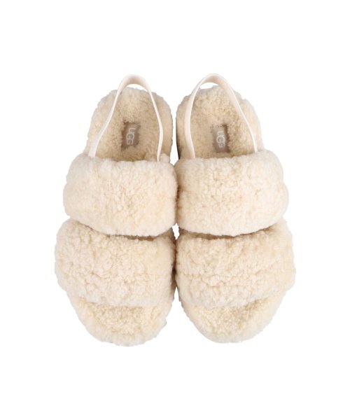 UGG アグ サンダル レディース 厚底 ファー オー フラッフィータ OH FLUFFITA ベージュ 1120876(504646360