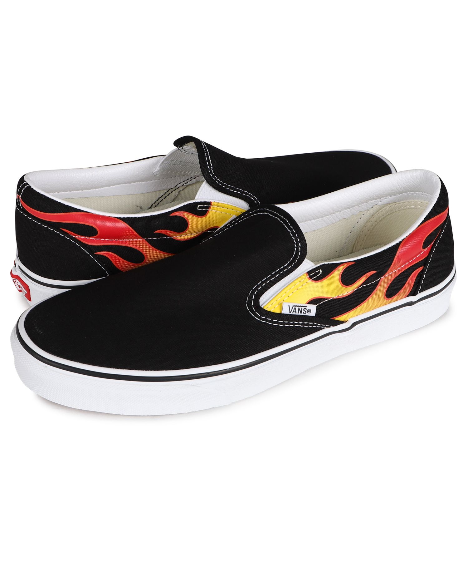 Vans classic slip on flame cheap