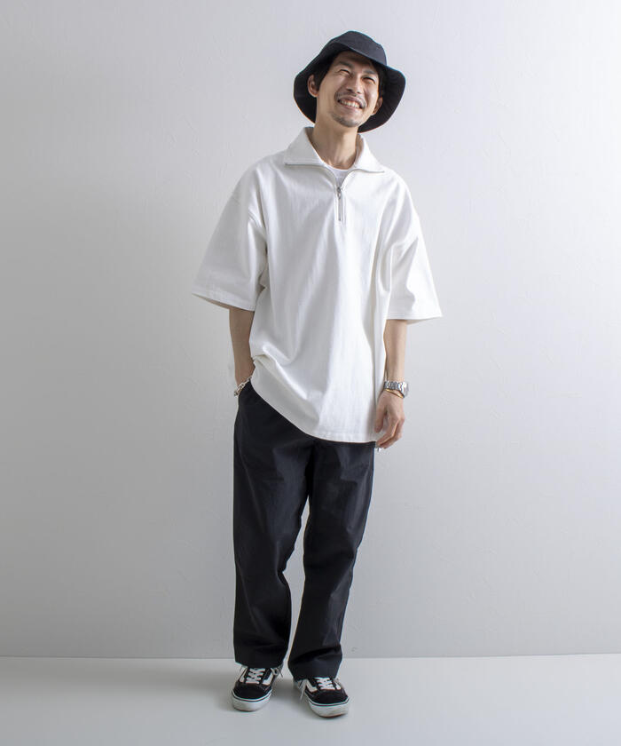 12【美品】ハフ 刺繍ロゴ ポロシャツ スウェット 人気モデル 希少XLサイズ 大人気』HUF ハフ ポロシャツ ハーフジップ 刺繍ロゴ 半袖