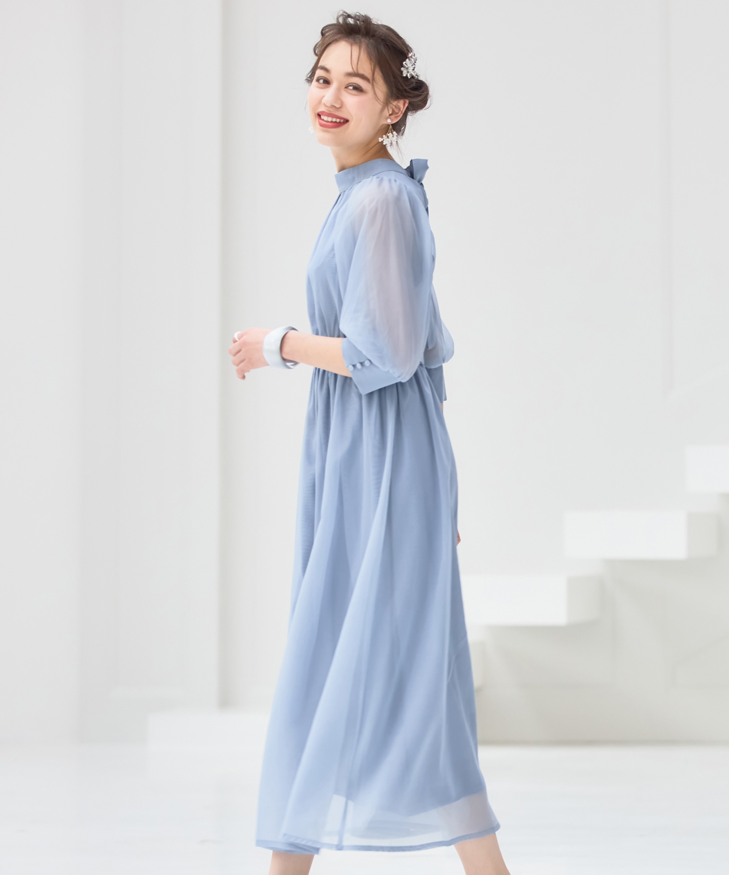 楽天市場】アイボリー ロングドレスの通販