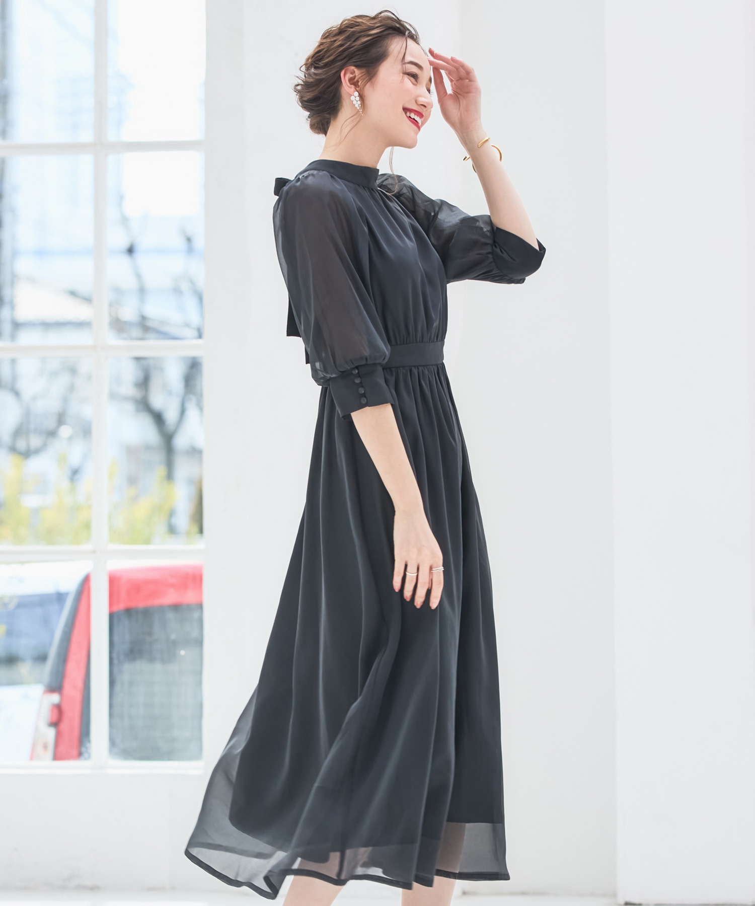 セール35%OFF】ドレスプラス DRESS+ ワンピース オーガンジー