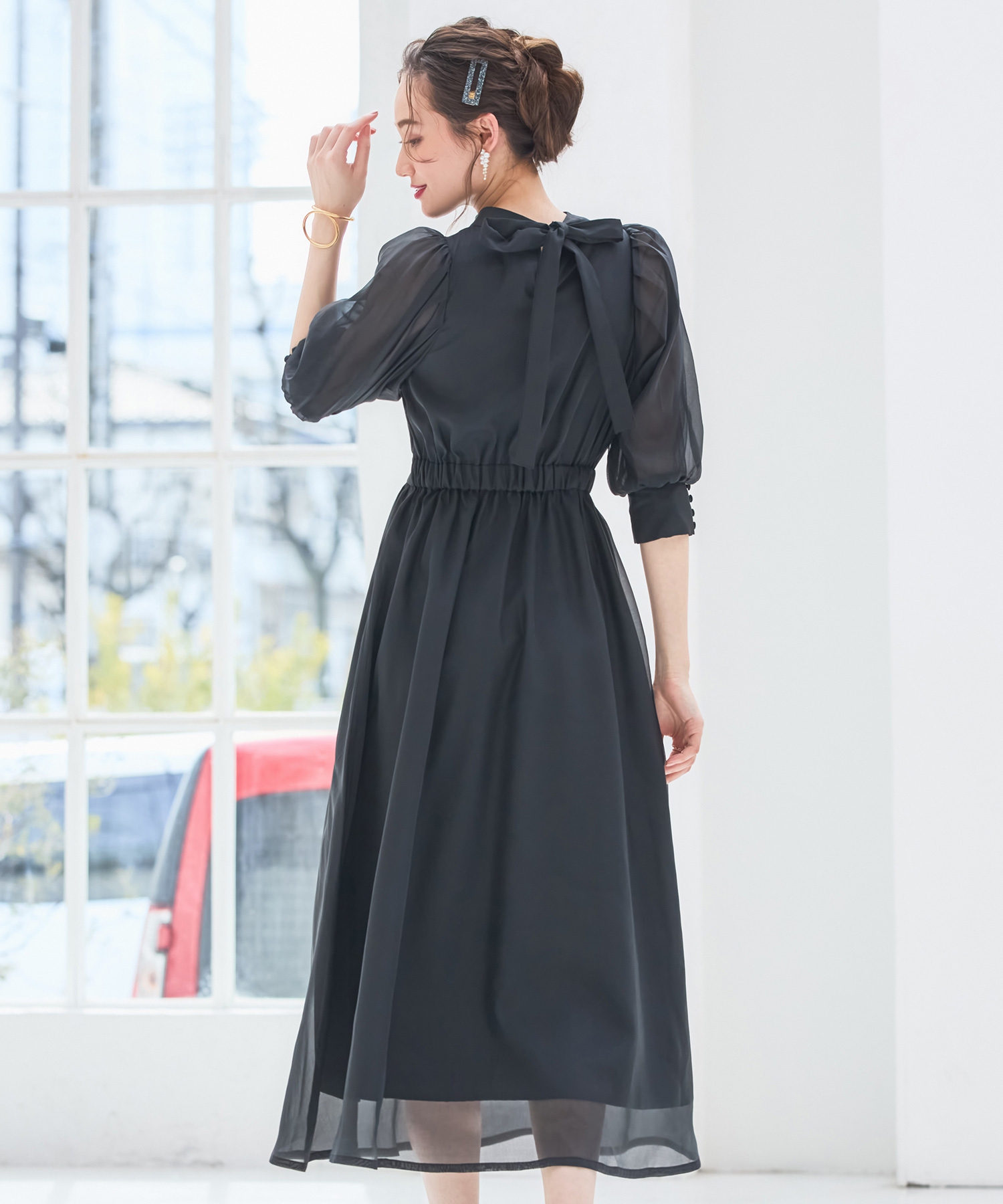 セール40%OFF】ドレスプラス DRESS+ ワンピース オーガンジー セール40%OFF】ドレスプラス DRESS+ ワンピース オーガンジー