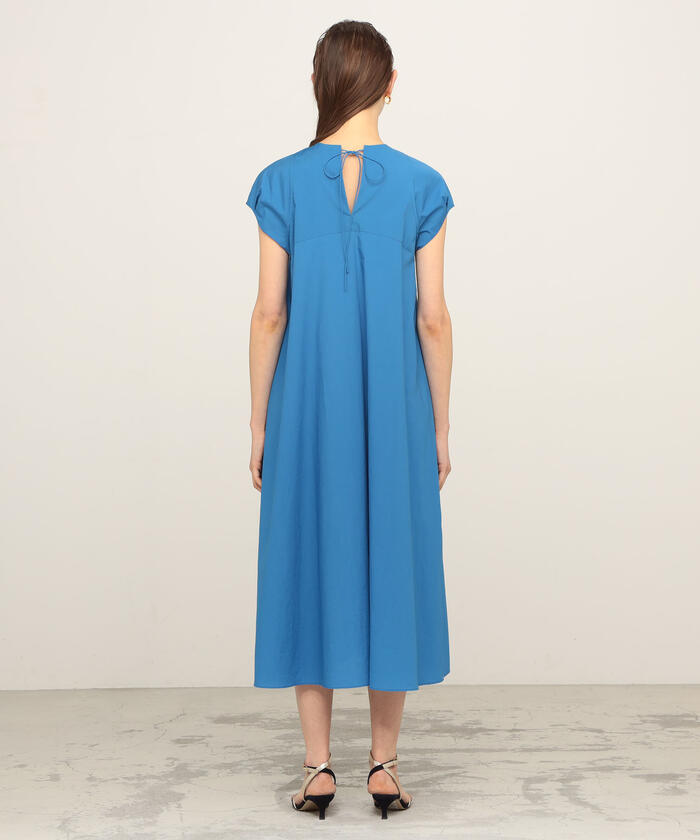 Ballsey プロセスドコットンAラインワンピース　ブルー　バッグリボン　36 セール 40%OFF】プロセスドコットン Aラインワンピース