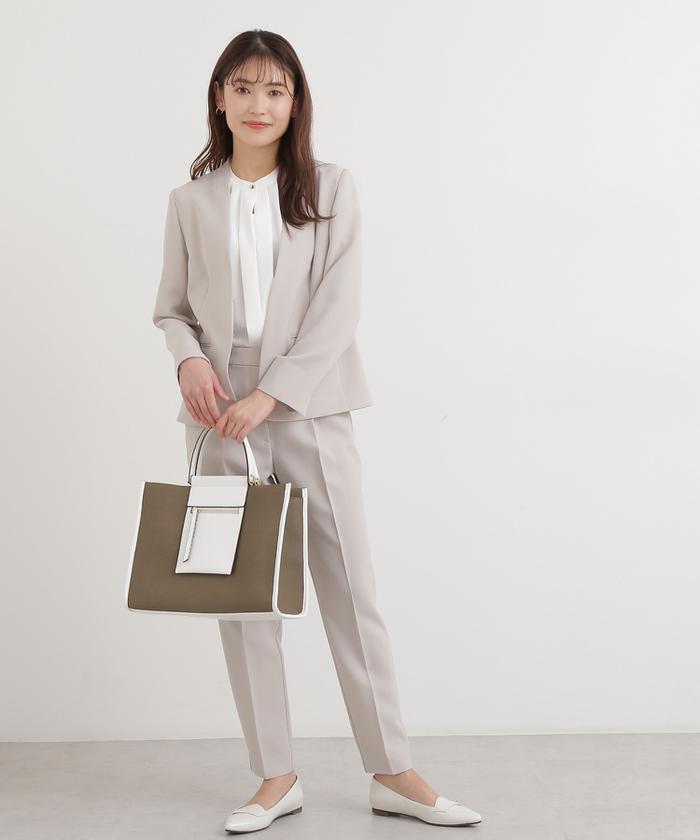 セール 30%OFF】[洗える]トリクシオン綾二重SETUP パンツ
