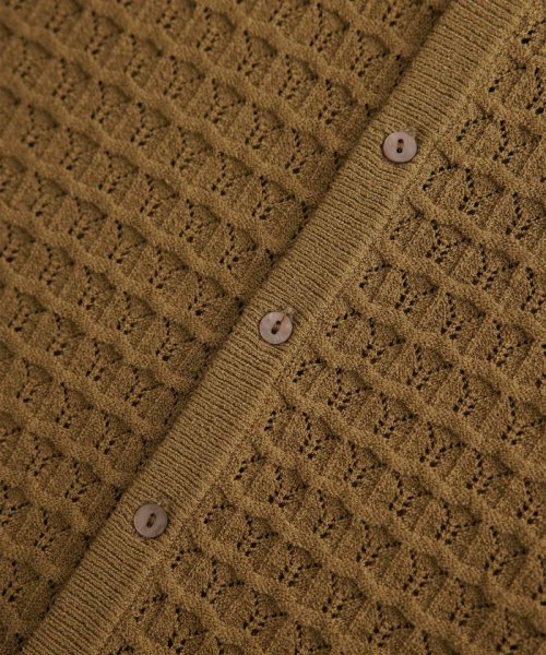 セール30%OFF】透かし柄ニットカーディガン(504651336) ロペピクニック(ROPE アダムロペ シアーニットカーディガン クリーム オフホワイト キナリ
