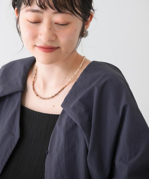 専用です　ヴィンテージホワイトハーツ✕スタビターコイズ　ビーズネックレス ネックレス/ブレスレット/ホワイトハーツ/ターコイズ