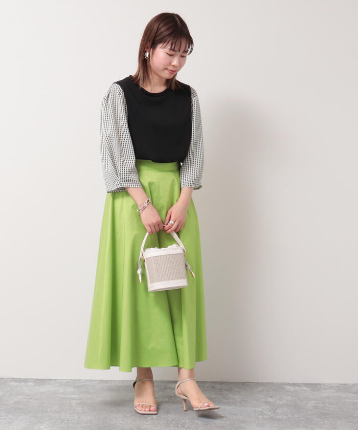 セール 30%OFF】タフタストレッチカラーフレアスカート