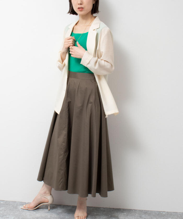 WEB限定 GW SPECIAL PRICE】タフタタックフレアスカート（4-0030