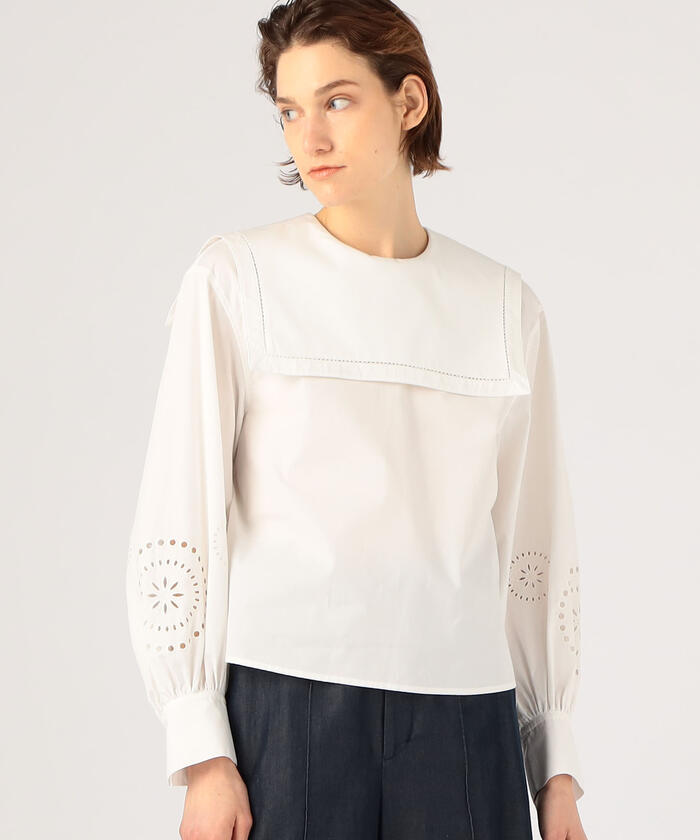 クーポン】【セール 40%OFF】カットワークエンブロイダリー