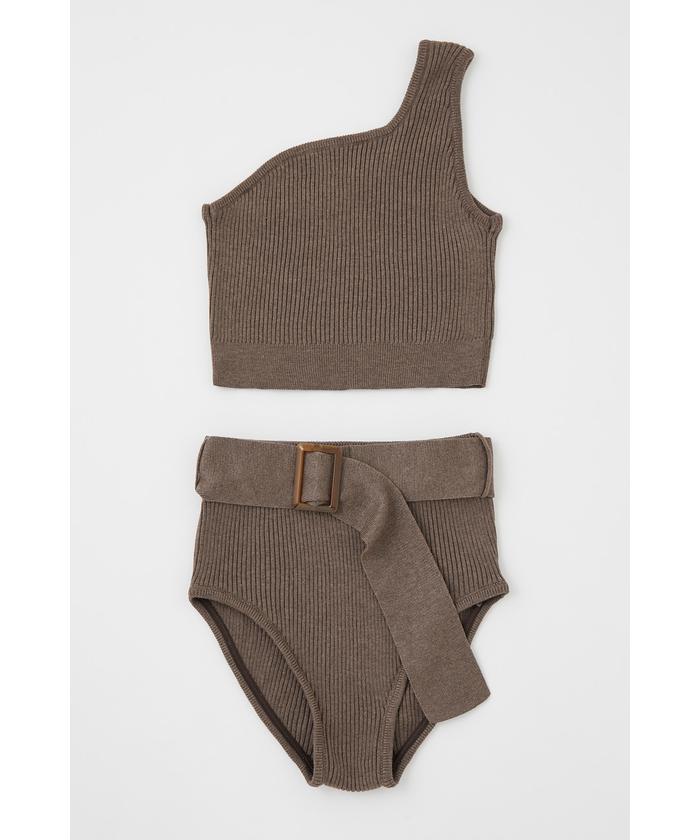 ワンショルダーニットバンドゥカップbikini(504656545
