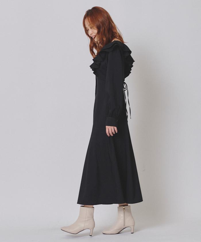 セール 50%OFF】バックシャーリングフリルワンピース(504349097