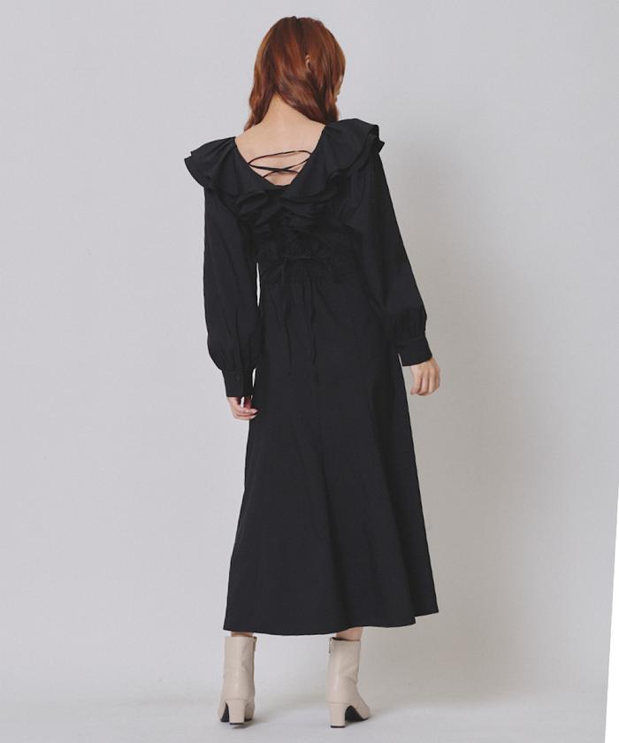 セール 50%OFF】バックシャーリングフリルワンピース(504349097