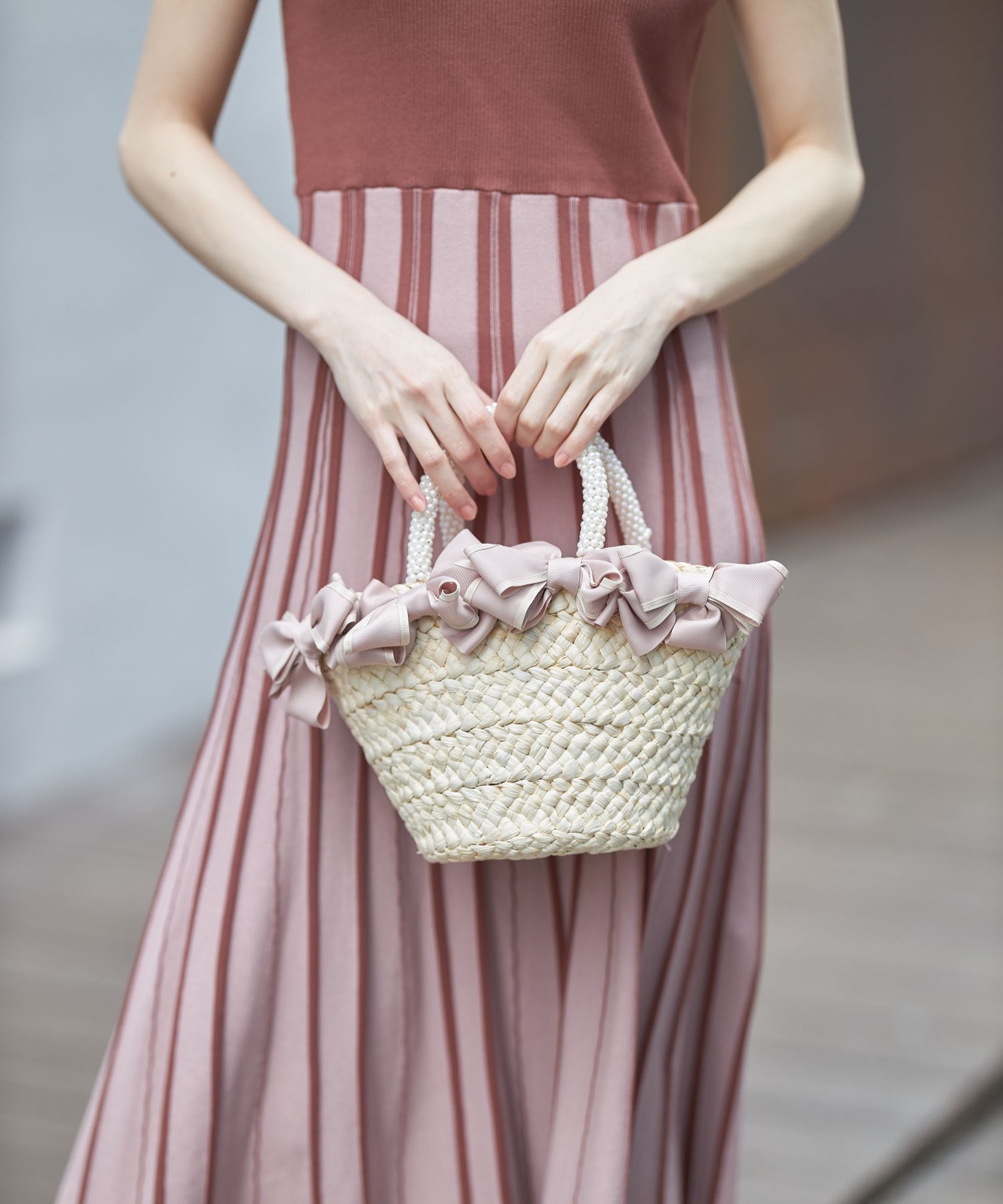 セール】トッコクローゼット tocco closet 配色ライン入りリボン