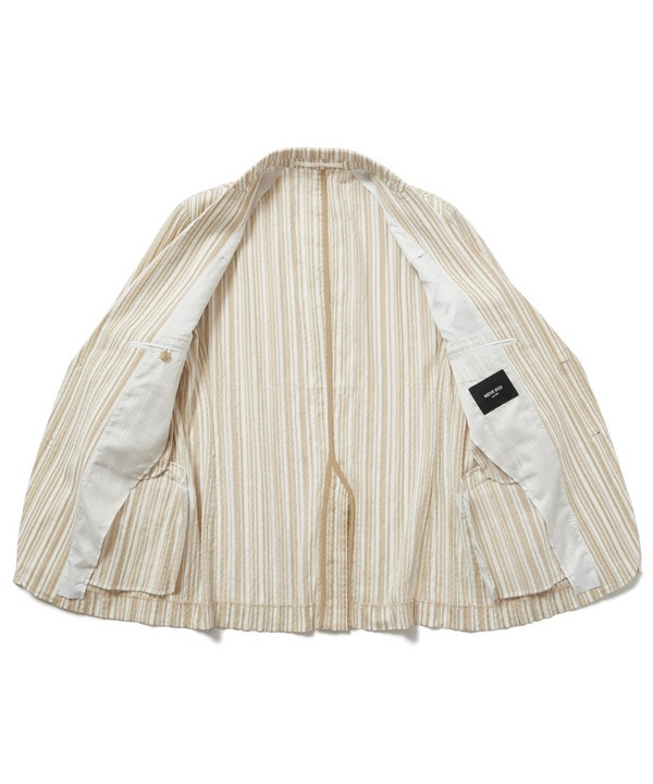 クーポン】【セール55%OFF】マルチタックストライプジャケット fabric