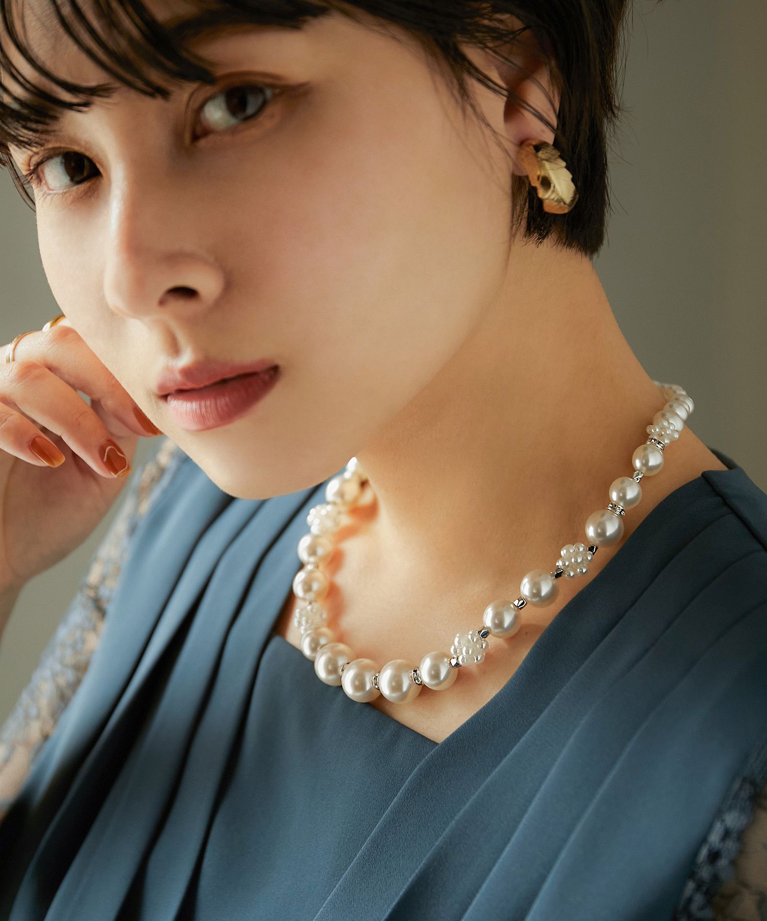 【ALDO】14kプレート☆チャーム&パール☆ネックレス2点セット 2つのイニシャルプレートチャーム【着せ替えネックレス用