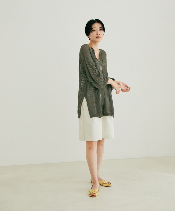 【HELMUT LANG】 透かし編み コットンニットプルオーバー 楽天市場】 透かし編みニット プルオーバー セーター サマー