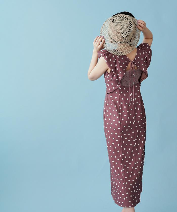 セール 30%OFF】ブラッシュポルカドットワンピース(504647467