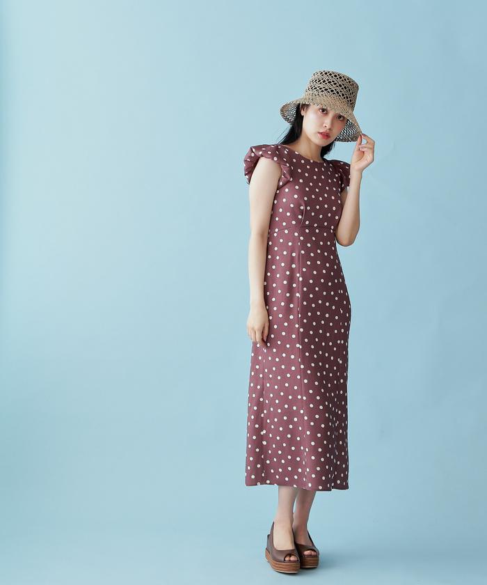 セール 30%OFF】ブラッシュポルカドットワンピース(504647467