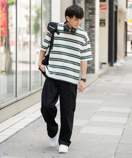 ワイドパンツ ワークパンツ スケーター メンズ レディース シンプル 無地 ツイル コットン 綿 スラックス カラー カジュアル ストレート ペア お揃い ギフ ロッキーモンロー Rocky Monroe D Fashion