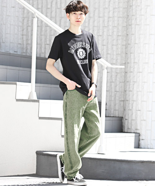 ラグスタイル LUXSTYLE カラーデニムワイドパンツ/デニムパンツ ラグスタイル LUXSTYLE カラーデニムワイドパンツ/デニムパンツ