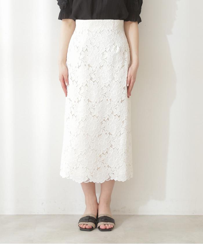 セール】|美人百花5月号掲載商品|ビッグフラワーレースロング セール】|美人百花5月号掲載商品|ビッグフラワーレースロング