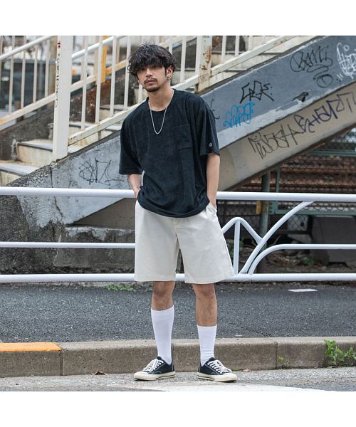 セール】Dickies ツイル×デニムワイドハーフパンツ ディッキーズ