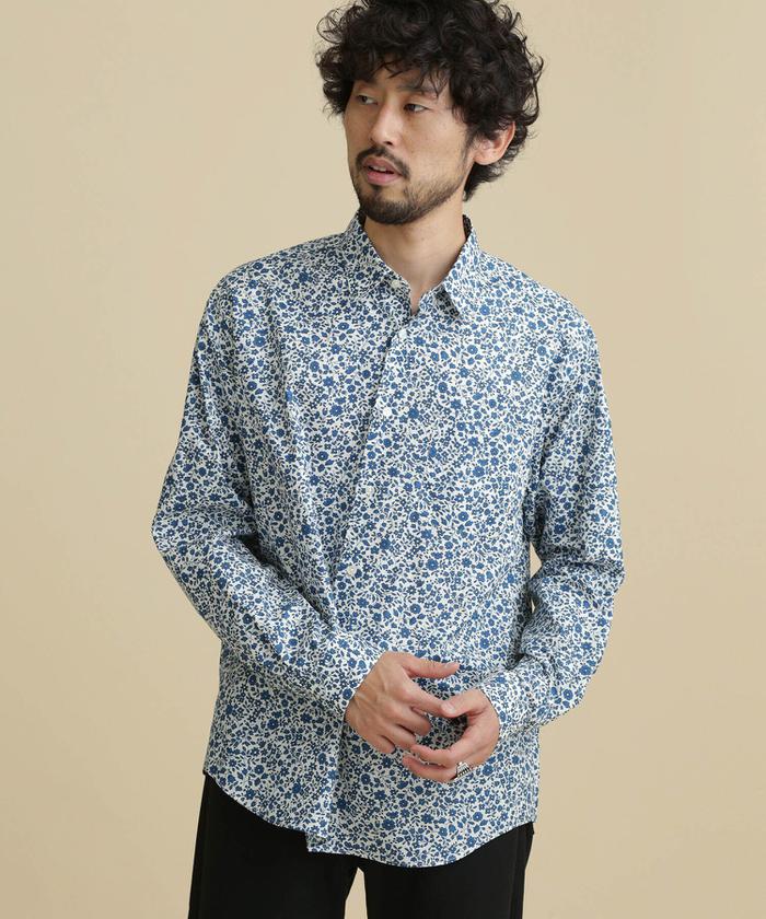 クーポン】【セール 40%OFF】LB.04/レギュラーカラー小花柄シャツ