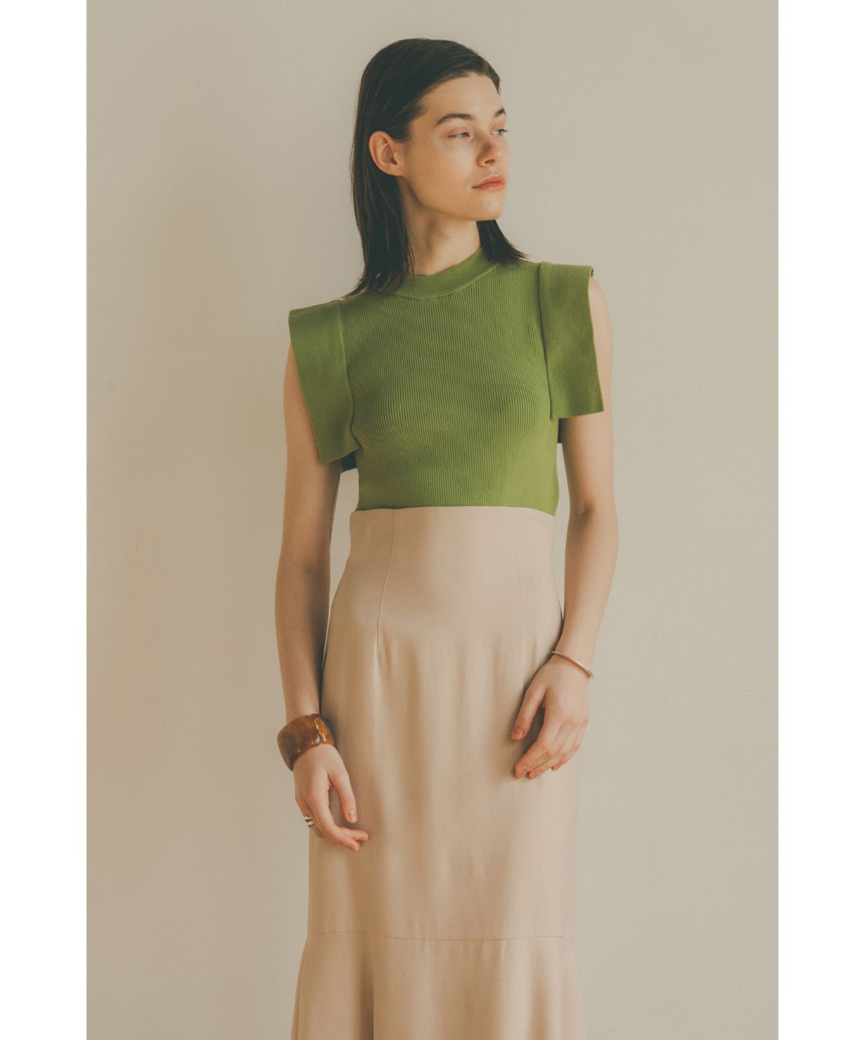トップス CLANE bjt-5 CLANE - ディープ ブイネック トップス - ホワイト - DEEP V