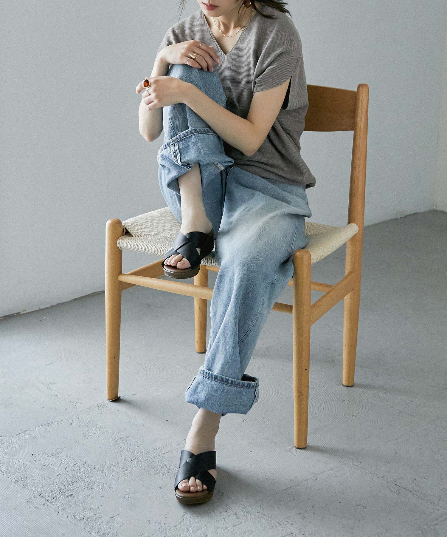 ファッションレター Fashion Letter 日本製ウェッジソールクロス