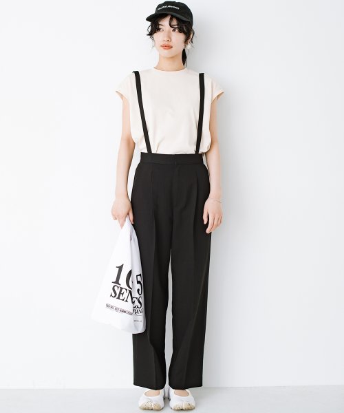 Tシャツと合わせるだけでもかっこよくなれる きれいシルエットのサスペンダー付き2wayパンツ By Que Made Me ハコ Haco D Fashion Tシャツと合わせるだけでもかっこよくなれる きれいシルエットのサスペンダー付き2wayパンツ By Que Made Me ハコ Haco D Fashion