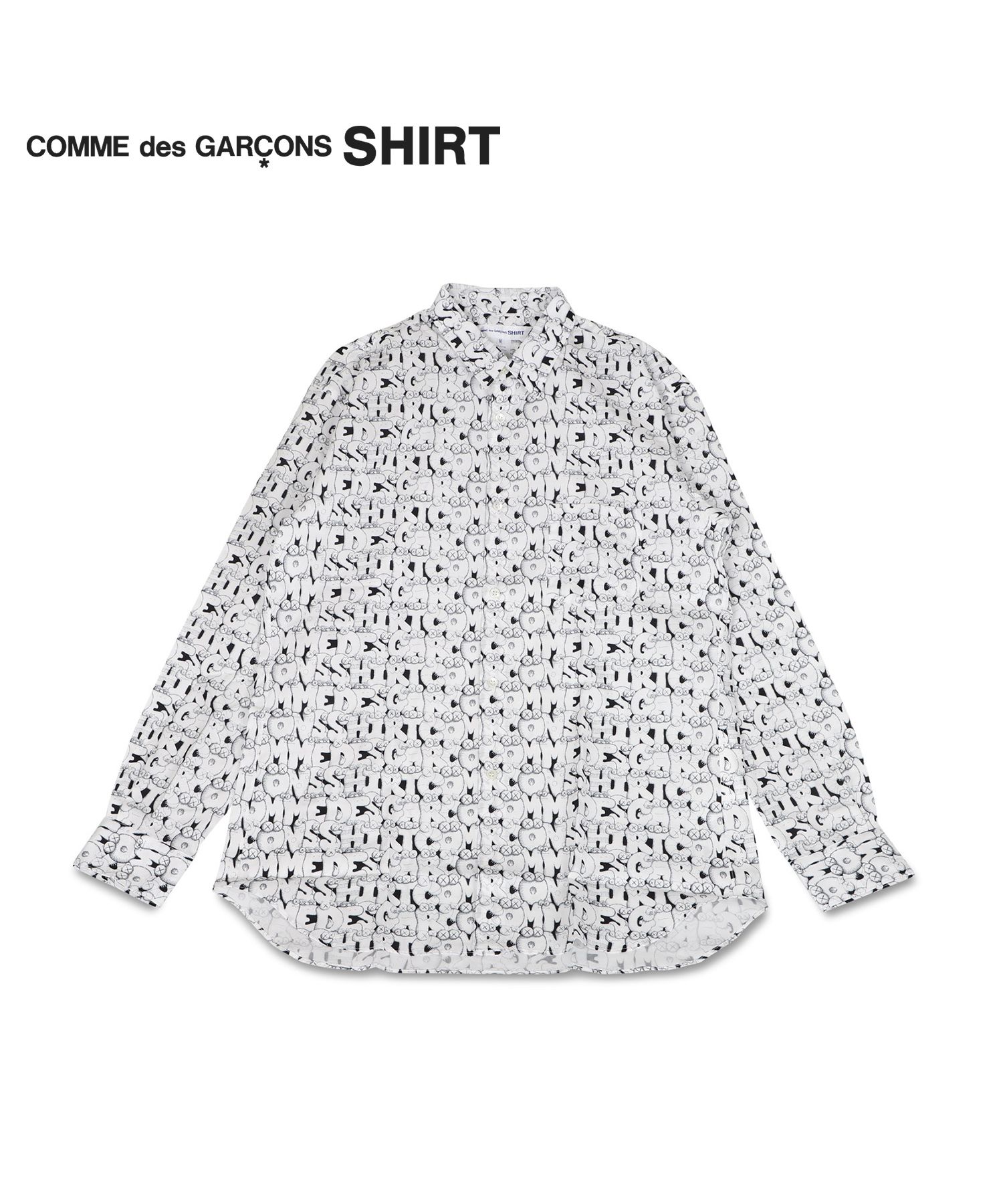 kaws コムデギャルソン 長袖 シャツ sizeL white